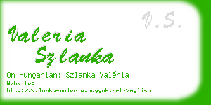 valeria szlanka business card