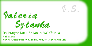 valeria szlanka business card